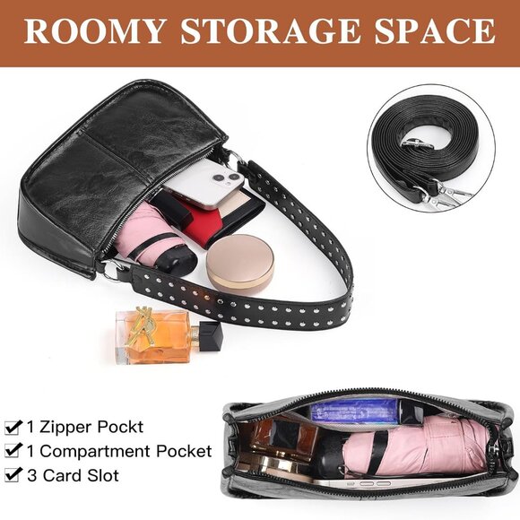 Elegant Small Shoulder Bag for Women | Versatile Crossbody Handbag 10.43" - Picture 2 of 8